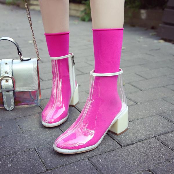 boots 2021 fashion women's ankle with the british trend transparent women chunky spring autumn jelly shoes, Black
boots 2021 fashion women's ankle with the british trend transparent women chunky spring autumn jelly shoes, Black