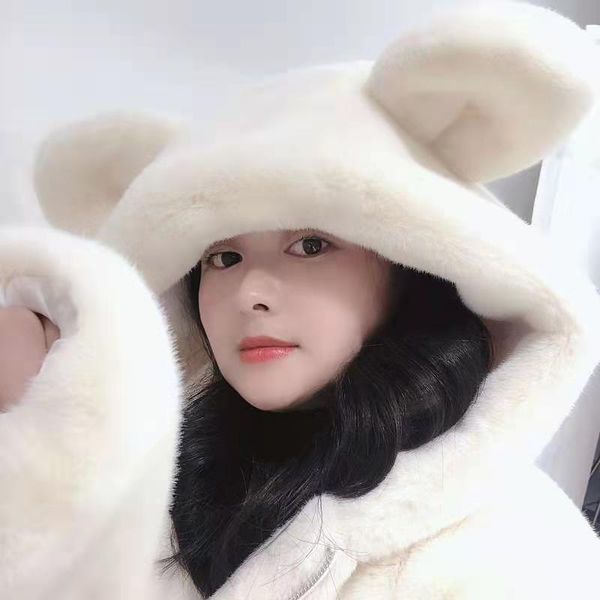 the new cartoon cute bear ears in 2020 is a warm loose fur hoodie with a fluffy fur coat,ss34, Black
the new cartoon cute bear ears in 2020 is a warm loose fur hoodie with a fluffy fur coat,ss34, Black