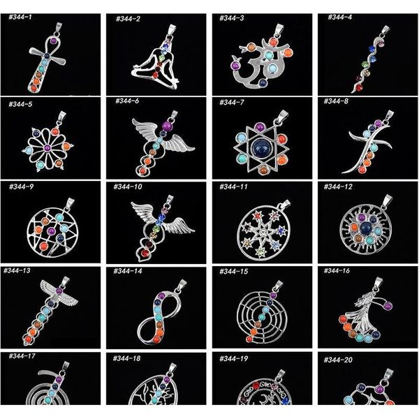 wholesale 22 mix style natural crystal gemstone pendant seven chakra religious pendant alloy inlaid gemstone pendant 012 6ypjv, Silver
wholesale 22 mix style natural crystal gemstone pendant seven chakra religious pendant alloy inlaid gemstone pendant 012 6ypjv, Silver