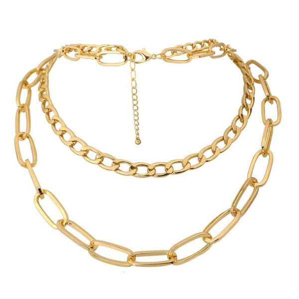 lifefontier double layers miami cuban choker necklace collar hip hop big chunky gold color thick chain necklace women jewelry, Golden;silver
lifefontier double layers miami cuban choker necklace collar hip hop big chunky gold color thick chain necklace women jewelry, Golden;silver