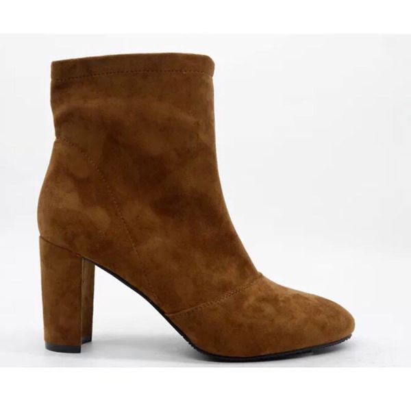spring autumn and winter women's high-heeled short boots versatile pointed thick heel zipper side middle, Black
spring autumn and winter women's high-heeled short boots versatile pointed thick heel zipper side middle, Black