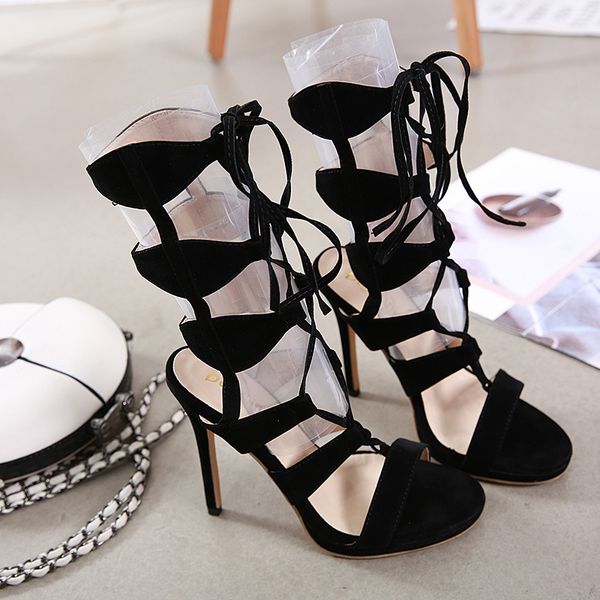 2021 new cross-strapped boots thin women's sandals heels 12cm party shoes w6i1, Black
2021 new cross-strapped boots thin women's sandals heels 12cm party shoes w6i1, Black