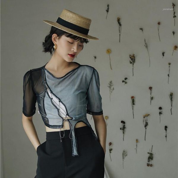 women's t-shirt mesh crop r tshirt women bandage t shirt asymmetrical summer short sleeve print tee fashion 2021 p3691, White
women's t-shirt mesh crop r tshirt women bandage t shirt asymmetrical summer short sleeve print tee fashion 2021 p3691, White