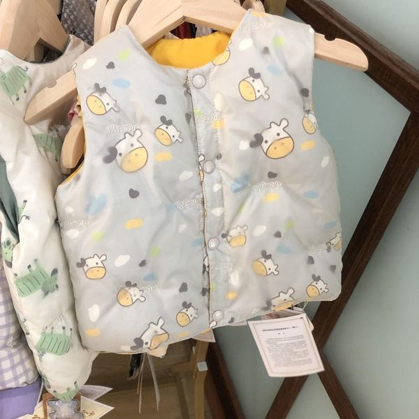 children's down jacket waistcoat thickened warm vest girl's light down inner bladder boy baby wear autumn and winter, Blue;gray
children's down jacket waistcoat thickened warm vest girl's light down inner bladder boy baby wear autumn and winter, Blue;gray