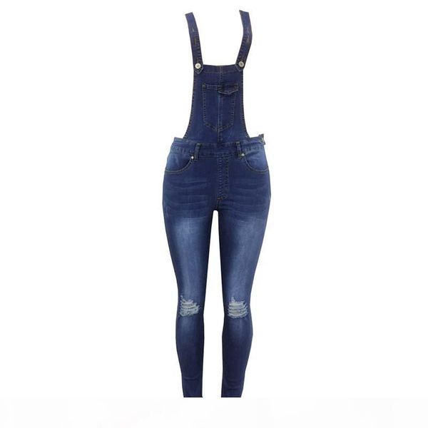 2018 woman overalls jeans fashion cuffs capris denim jeans ripped casual bodysuit shopping, Blue
2018 woman overalls jeans fashion cuffs capris denim jeans ripped casual bodysuit shopping, Blue