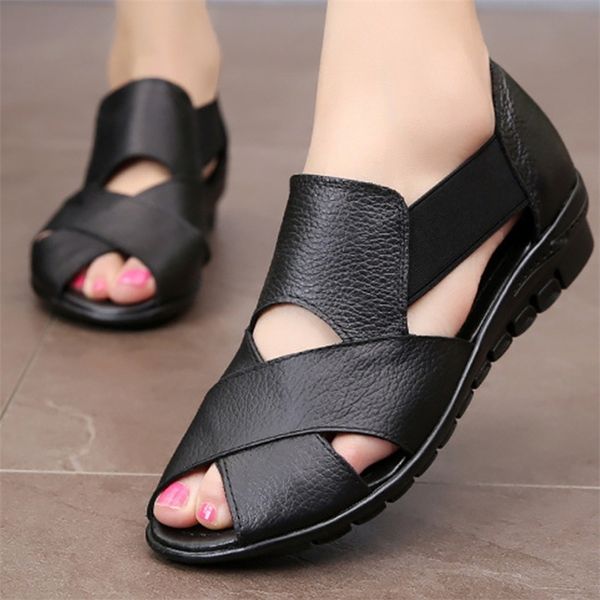 large size 35-42 ladies wedge sandals shallow non-slip fashion summer shoe soft hard-wearing sandals female 220309, Black
large size 35-42 ladies wedge sandals shallow non-slip fashion summer shoe soft hard-wearing sandals female 220309, Black