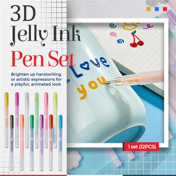 6pcs/set colorful 3d glossy jelly gel ink pen dry surfaces brighten up handwriting consistent ink flow graffiti painting gel pen
6pcs/set colorful 3d glossy jelly gel ink pen dry surfaces brighten up handwriting consistent ink flow graffiti painting gel pen