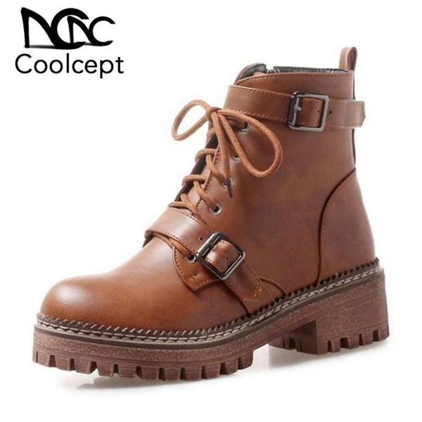 boots coolcept size 33-44 women high heels metal buckle winter woman shoes cross strap ankle fashion warm ladies, Black
boots coolcept size 33-44 women high heels metal buckle winter woman shoes cross strap ankle fashion warm ladies, Black