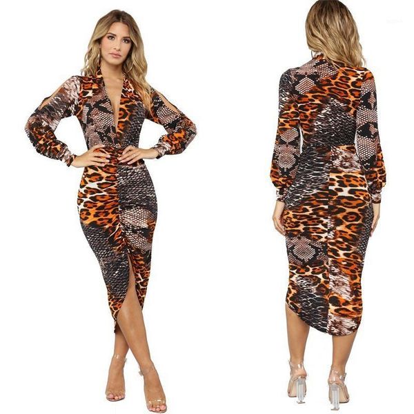 leopard/snake combination women deep v neck bodycon dress slit midi long elegant ladies long sleeve clothes1, Black;gray
leopard/snake combination women deep v neck bodycon dress slit midi long elegant ladies long sleeve clothes1, Black;gray