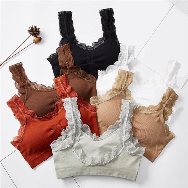women underwear seamless bra women cooling gathers -proof pad wireless soft intimate vest-style lace beauty back, White;black
women underwear seamless bra women cooling gathers -proof pad wireless soft intimate vest-style lace beauty back, White;black