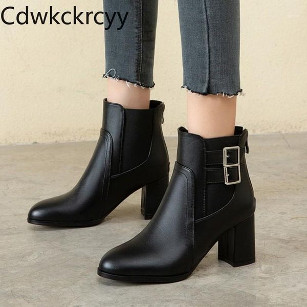 boots winter the fashion round head thick bottom high heels black back zipper women size 34-431
boots winter the fashion round head thick bottom high heels black back zipper women size 34-431