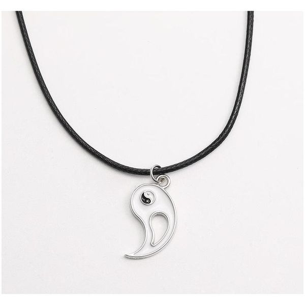 unique design splice gossip tai chi yin yang necklaces for women leather rope pendant black white friendship couple c sqccve homes2007, Silver
unique design splice gossip tai chi yin yang necklaces for women leather rope pendant black white friendship couple c sqccve homes2007, Silver