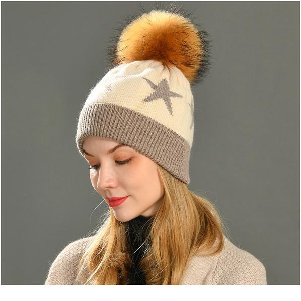 women real fur hat big raccoon fur pom pom beanies hat winter autumn knitted wool skullies cashmere qylbio
women real fur hat big raccoon fur pom pom beanies hat winter autumn knitted wool skullies cashmere qylbio