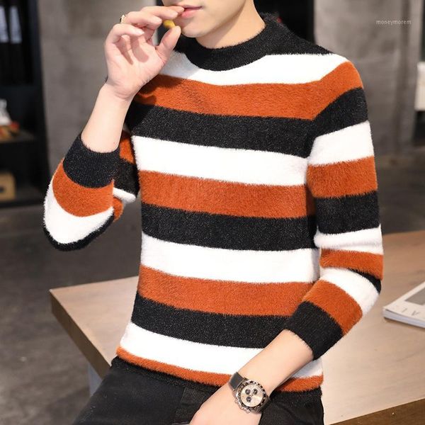 2020 autumn winter men's pullovers long sleeve stripe print o-neck sweater for male casual fashion men knitted cotton outwear1, White;black
2020 autumn winter men's pullovers long sleeve stripe print o-neck sweater for male casual fashion men knitted cotton outwear1, White;black