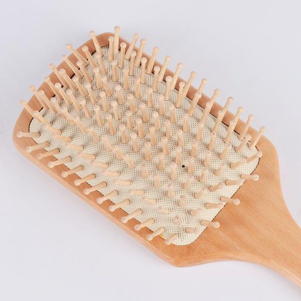 1 2pc comb hair care brush massage wooden spa massage comb 2 color hair comb massage head promote blood circulation sqckic, Silver