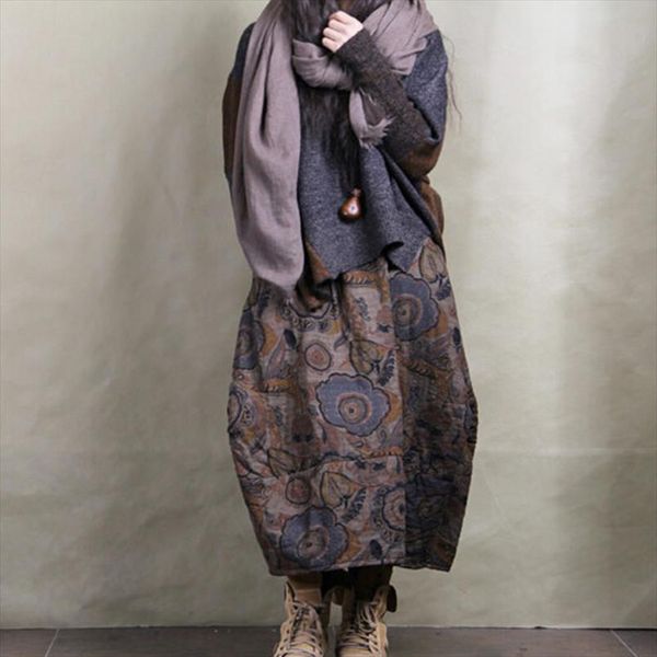 2020 autumn winter new warm vintage women skirt elastic waist flower cotton chinese style national long skirt, Black
2020 autumn winter new warm vintage women skirt elastic waist flower cotton chinese style national long skirt, Black