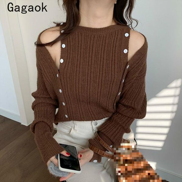 gagaok korean knitted sweater women 2020 spring autumn new o-neck solid button sweaters slim chic fashion wild pullovers, White;black
gagaok korean knitted sweater women 2020 spring autumn new o-neck solid button sweaters slim chic fashion wild pullovers, White;black