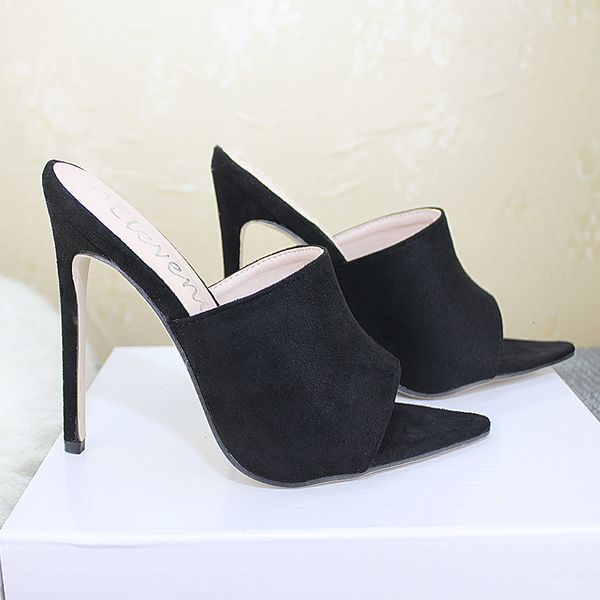 2021 new european station fashions pinky-mouth slippers pointed high heels big cross-border women's sandals le7c, Black
2021 new european station fashions pinky-mouth slippers pointed high heels big cross-border women's sandals le7c, Black