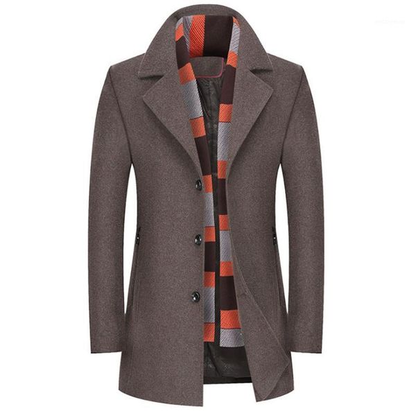 autumn new woolen men's cotton wool coat fashion slim men's jacket scarf warm outwear1, Black
autumn new woolen men's cotton wool coat fashion slim men's jacket scarf warm outwear1, Black