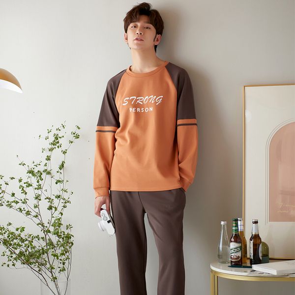 melifle autumn fashion men's pajamas set winter warm atoff home satin sleepwear for man 100% cotton pjs silk soft male nightwear lj2011, Black;brown
melifle autumn fashion men's pajamas set winter warm atoff home satin sleepwear for man 100% cotton pjs silk soft male nightwear lj2011, Black;brown