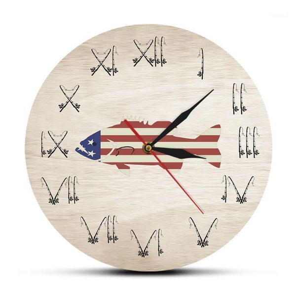 fishing distressed american usa flag wall clock fishing pole roman numerals america decorative wall clock fisherman gift1
fishing distressed american usa flag wall clock fishing pole roman numerals america decorative wall clock fisherman gift1