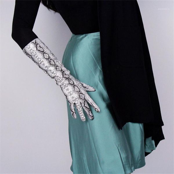 women fashion gloves 40cm patent leather medium length simulation leather pu gloves bright skin python pattern 3-tb831, Blue;gray
women fashion gloves 40cm patent leather medium length simulation leather pu gloves bright skin python pattern 3-tb831, Blue;gray