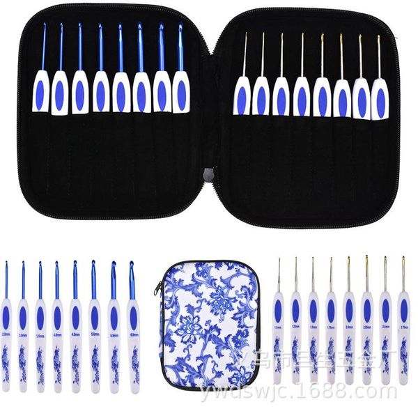 sewing notions & tools chinese style handmade woolen knitting tool set home fabric blue and white porcelain crochet 16 sets, Black
sewing notions & tools chinese style handmade woolen knitting tool set home fabric blue and white porcelain crochet 16 sets, Black
