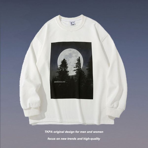 tkpa ins harajuku printed long sleeve t-shirt men's and women's fashion brand high street loose oversize bottomed sweater, Black
tkpa ins harajuku printed long sleeve t-shirt men's and women's fashion brand high street loose oversize bottomed sweater, Black