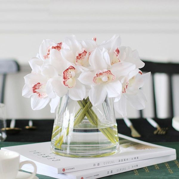 white orchid artificial flowers real touch cymbidium flower bridal hand bouquet wedding flowers decoration for table arrangement
white orchid artificial flowers real touch cymbidium flower bridal hand bouquet wedding flowers decoration for table arrangement