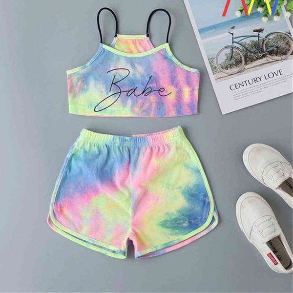 girls tracksuits toddler kids summer sling vest tanks crop short pants children sleeveless tie dye print sport clothes set y220310, White
girls tracksuits toddler kids summer sling vest tanks crop short pants children sleeveless tie dye print sport clothes set y220310, White