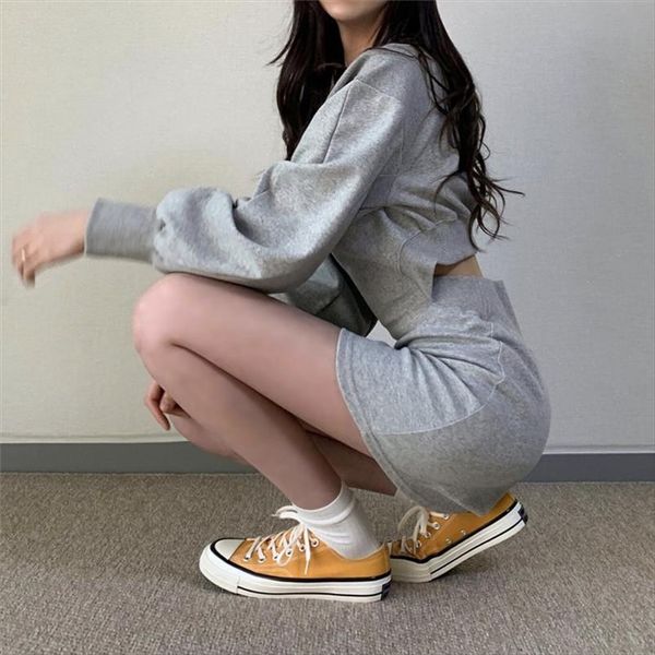 2020 women solid cotton gray new backless minimalist feminine chic ol all match elegance basic mini dress, Black;gray
2020 women solid cotton gray new backless minimalist feminine chic ol all match elegance basic mini dress, Black;gray