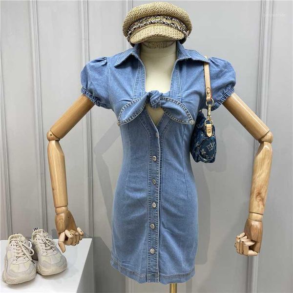 casual dresses retro puff sleeve bow short denim dress 2021 summer knotted slim tight-fit female girls jeans jfmhrx1, Black;gray
casual dresses retro puff sleeve bow short denim dress 2021 summer knotted slim tight-fit female girls jeans jfmhrx1, Black;gray