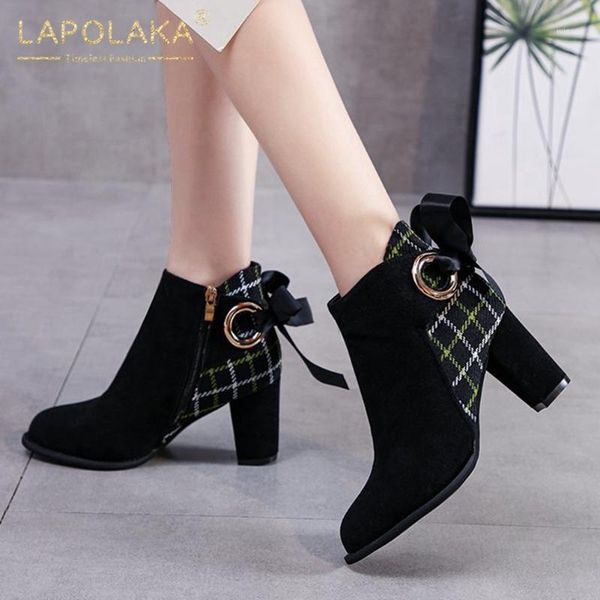lapolaka 2020 new fashion chunky high heels ankle boots woman shoes zip up mix color office dropship shoes ladies boots1, Black
lapolaka 2020 new fashion chunky high heels ankle boots woman shoes zip up mix color office dropship shoes ladies boots1, Black