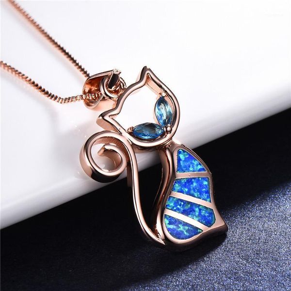 pendant necklaces boho female cartoon cat pendants blue fire opal stone choker fashion rose gold animal for women1, Silver
pendant necklaces boho female cartoon cat pendants blue fire opal stone choker fashion rose gold animal for women1, Silver