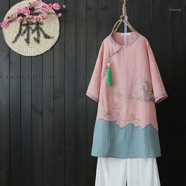 women traditional chinese clothing linen shirt clothes mandarin collar plate button cheongsam shirt pink green1, Red
women traditional chinese clothing linen shirt clothes mandarin collar plate button cheongsam shirt pink green1, Red