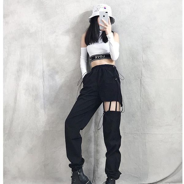 hollow out cargo pants women casual harlan trousers loose straight ankle banded ankle length elastic waist harem pants summer, Black;white
hollow out cargo pants women casual harlan trousers loose straight ankle banded ankle length elastic waist harem pants summer, Black;white