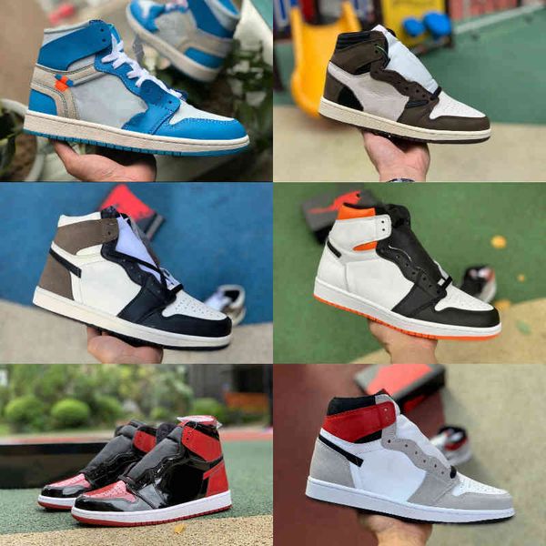 electro orange 1 1s high basketball shoes mens women pollen seafoam fragment bred patent university blue hyper royal j balvin unc