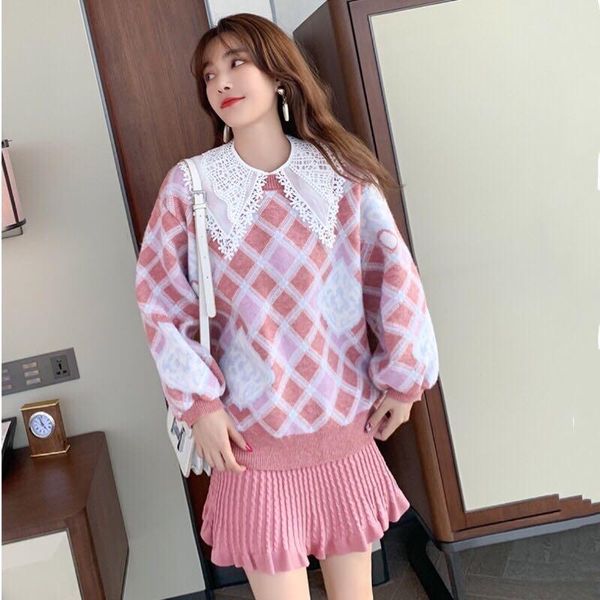 корейский сладкий кружевной пэчворк свитер мини плиссированный юбка костюм женщины 2020 осень зима теплый пуловер свитер вязаный 2 частей на, Gray
корейский сладкий кружевной пэчворк свитер мини плиссированный юбка костюм женщины 2020 осень зима теплый пуловер свитер вязаный 2 частей на, Gray