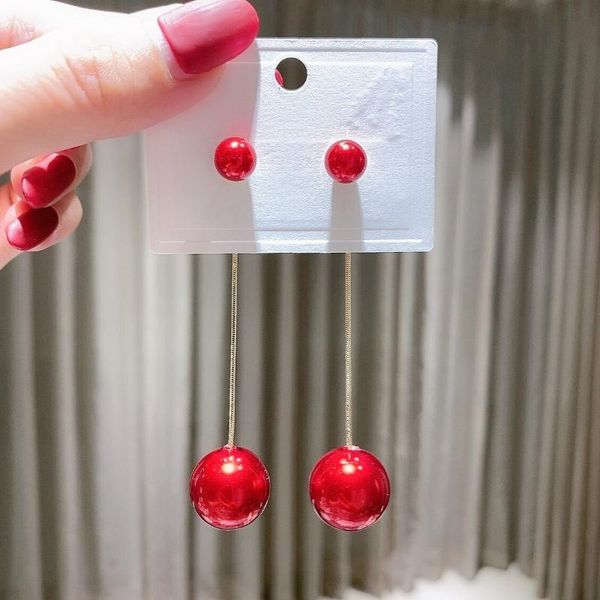 stud s925 silver needle long pearl earrings simple rear hanging dual-purpose fashion temperament size tassel ball female, Golden;silver
stud s925 silver needle long pearl earrings simple rear hanging dual-purpose fashion temperament size tassel ball female, Golden;silver