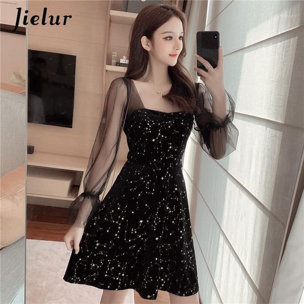 dress women spring autumn long-sleeved mesh stitching korea dress female elegant party clubwear chic vestidos mujer1, Black;gray
dress women spring autumn long-sleeved mesh stitching korea dress female elegant party clubwear chic vestidos mujer1, Black;gray
