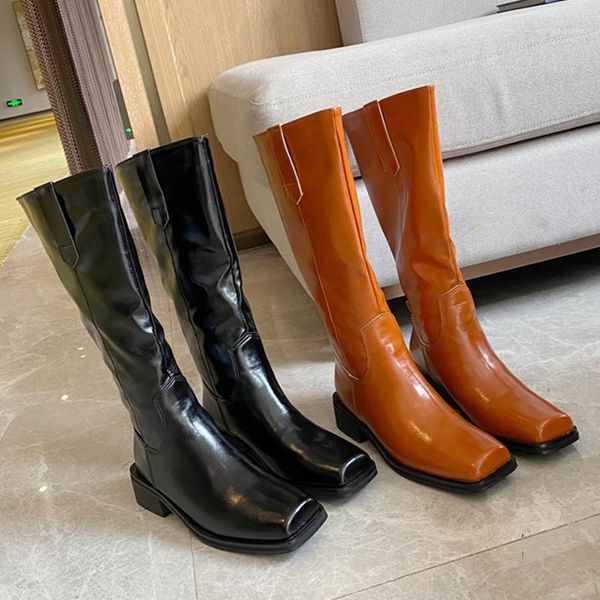 luxury women 2020 winter square toe knee high boots orange low heels long boots patent leather riding cowboy party shoes1, Black
luxury women 2020 winter square toe knee high boots orange low heels long boots patent leather riding cowboy party shoes1, Black
