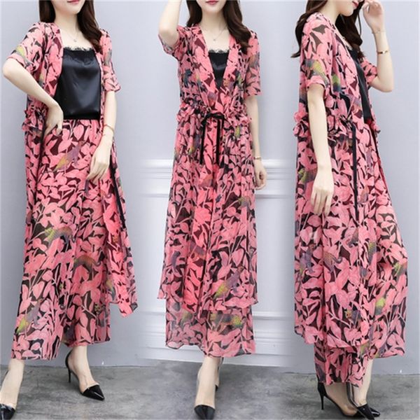 floral print two outfits summer leg wide trousers luxury piece female chiffon cardigan u6cp, White
floral print two outfits summer leg wide trousers luxury piece female chiffon cardigan u6cp, White