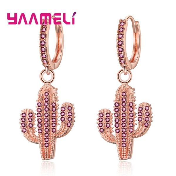 Statement Crystal Style Rose Gold Drop Huggie Earrings Colorful Cubic Zirconia Cactus Plant for Women Girls Top Quality, Silver
Statement Crystal Style Rose Gold Drop Huggie Earrings Colorful Cubic Zirconia Cactus Plant for Women Girls Top Quality, Silver
