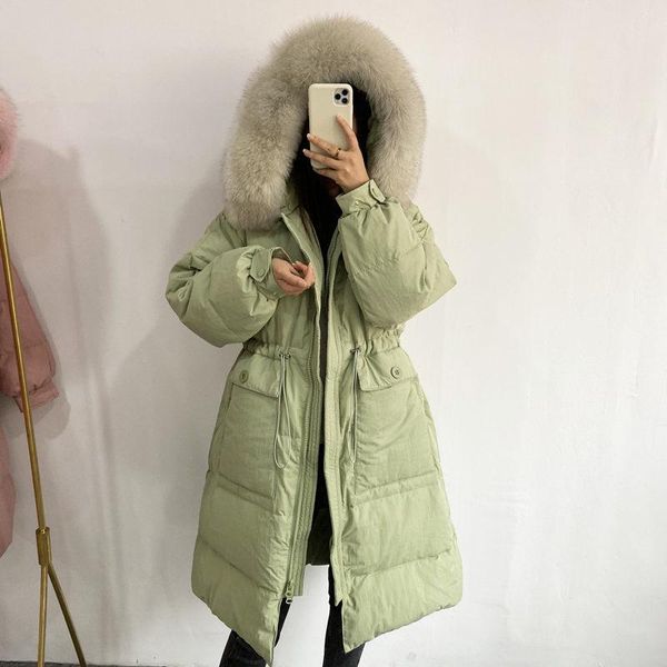 adjustable waist down jacket women big fur collar long winter coat women hooded loose thicken winter parkas jacket female c6585, Black
adjustable waist down jacket women big fur collar long winter coat women hooded loose thicken winter parkas jacket female c6585, Black