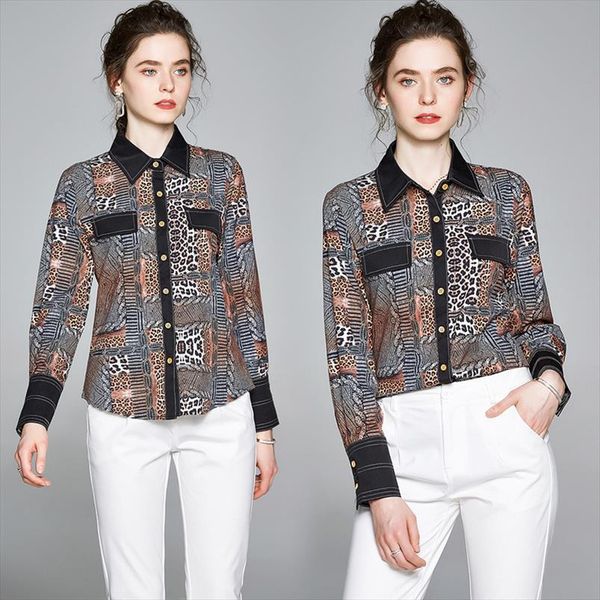 simgent leopard blouse women long sleeve turn down collar patchwork pockets office elegant shirts woman blusas sg07283, White
simgent leopard blouse women long sleeve turn down collar patchwork pockets office elegant shirts woman blusas sg07283, White