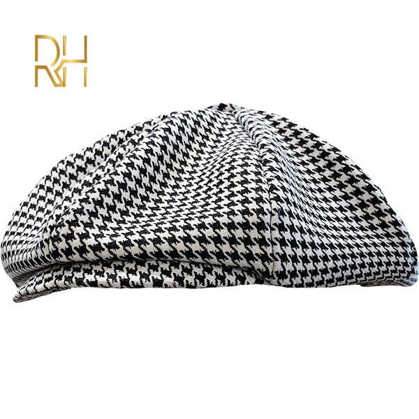 women houndstooth painter hat girls black white checked baseball cap octagonal hat newsboy hats printed winter rh, Blue;gray
women houndstooth painter hat girls black white checked baseball cap octagonal hat newsboy hats printed winter rh, Blue;gray