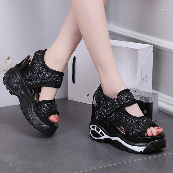 2021 fashion new ladies summer thick bottom wedge with comfortable muffin and casual sports sandals1, Black
2021 fashion new ladies summer thick bottom wedge with comfortable muffin and casual sports sandals1, Black