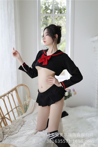 cosplay traje jk uniforme kawaii lolita mini saia superior ertico roleplay conjunto estudante marinheiro cor preta com arco, Black;white
cosplay traje jk uniforme kawaii lolita mini saia superior ertico roleplay conjunto estudante marinheiro cor preta com arco, Black;white