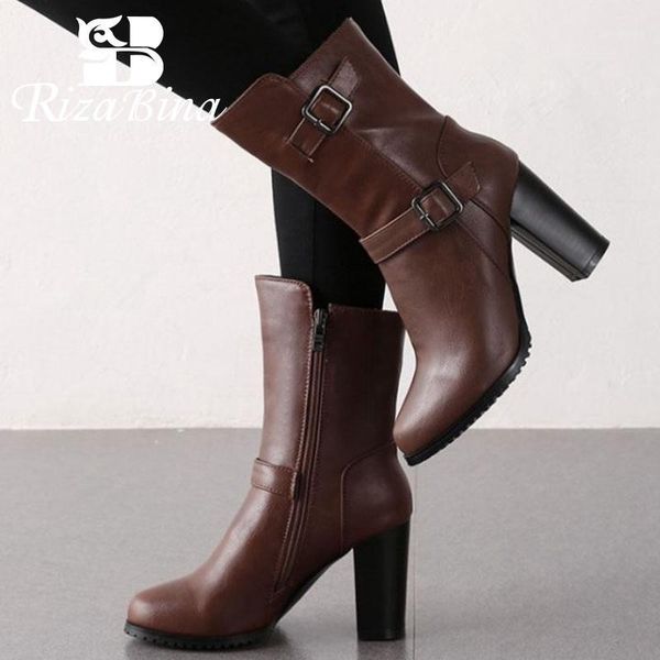 boots rizabina office lady mid calf winter fashion buckle zipper warm fur short casual square heel shoes women size 34-431, Black
boots rizabina office lady mid calf winter fashion buckle zipper warm fur short casual square heel shoes women size 34-431, Black