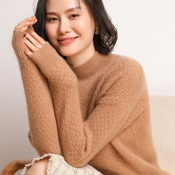 autumn 100% pure cashmere turtleneck female sweater soft thick mesh 5 color jumper, White;black
autumn 100% pure cashmere turtleneck female sweater soft thick mesh 5 color jumper, White;black